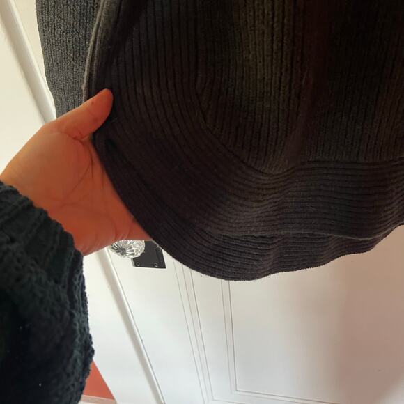 Wilfed Free Merino Wool Turtleneck Sweater Dark Green SZ L - Picture 6 of 9